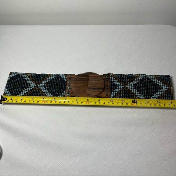 INDONESIA handmade Beaded Stretch Belt and Bracelet Set. Amazing bead work! - Picture 5 of 12